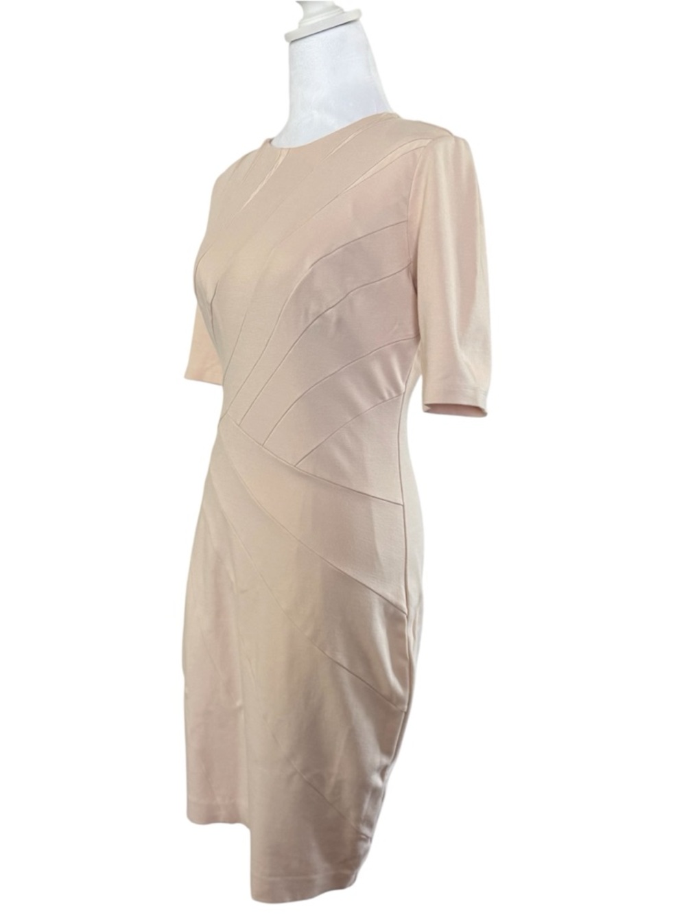 Ted Baker Corie Seam Detail Dress Blush Pink Bodycon Bandage Size Small - Picture 9 of 13